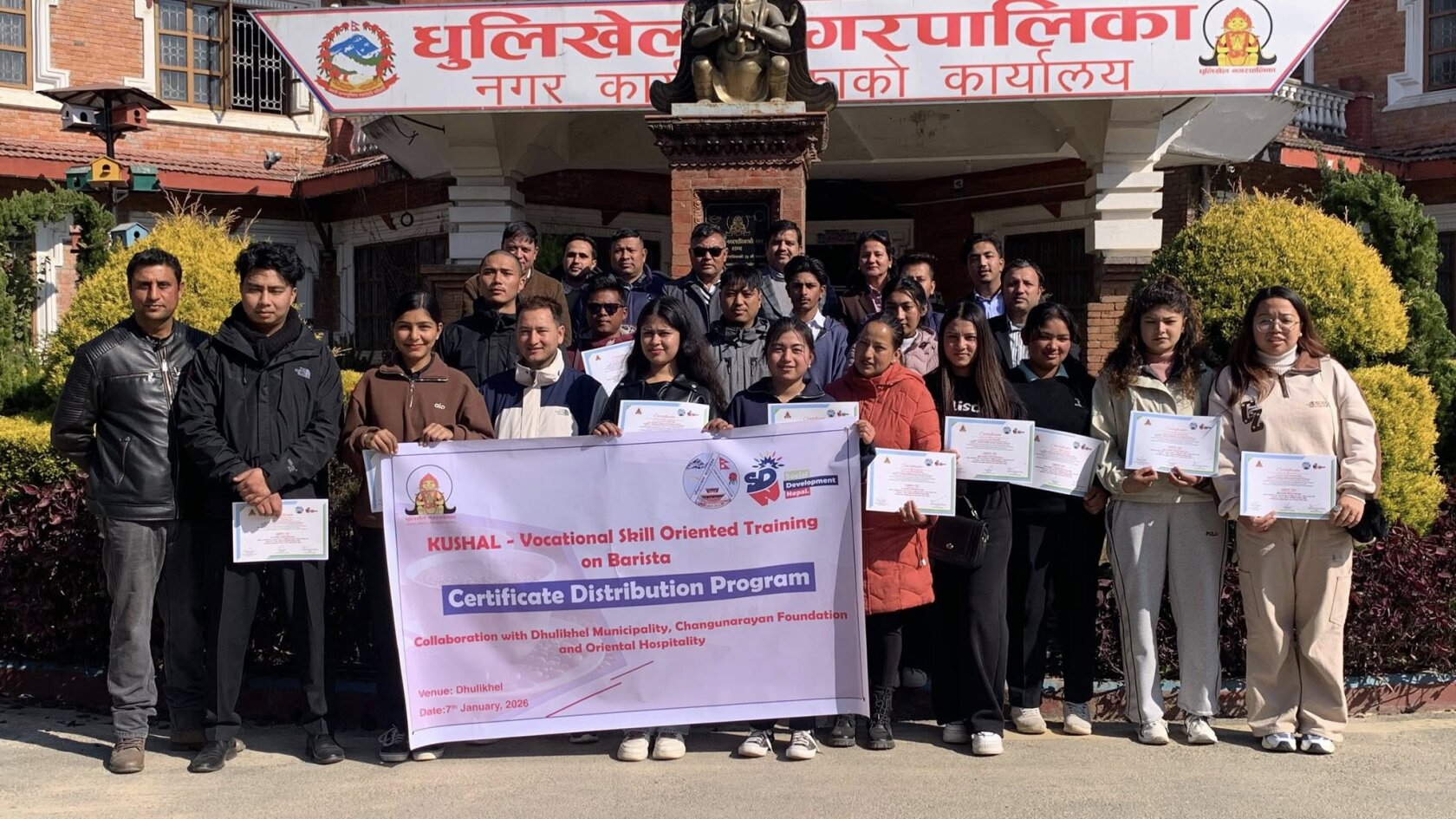 Barista- en oberopleiding in Dhulikhel afgerond